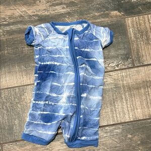 Little Sleepies Blue Tie-Dye Short Sleeve One-Piece